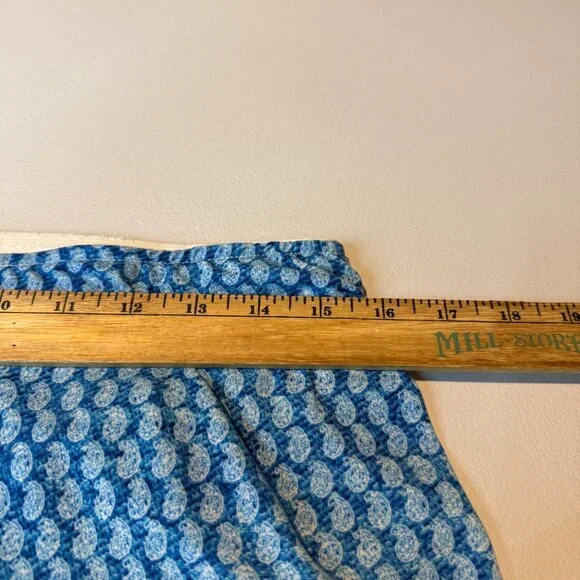 Show Me Your Mumu Women XL Bam Bam Bells Trouser Blue Paisley Pull On Pant 70s - Picture 6 of 9